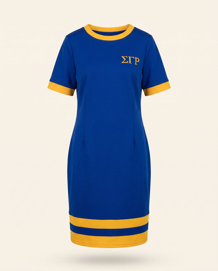 Concept preview: macy-dress in royal blue and gold