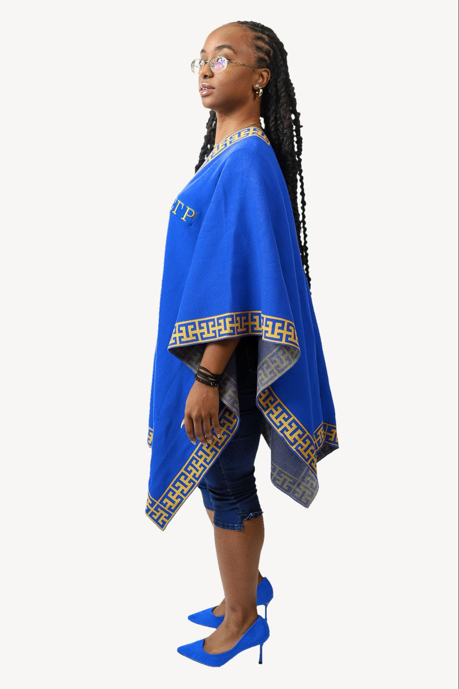 The Marica, royal blue and gold, profile